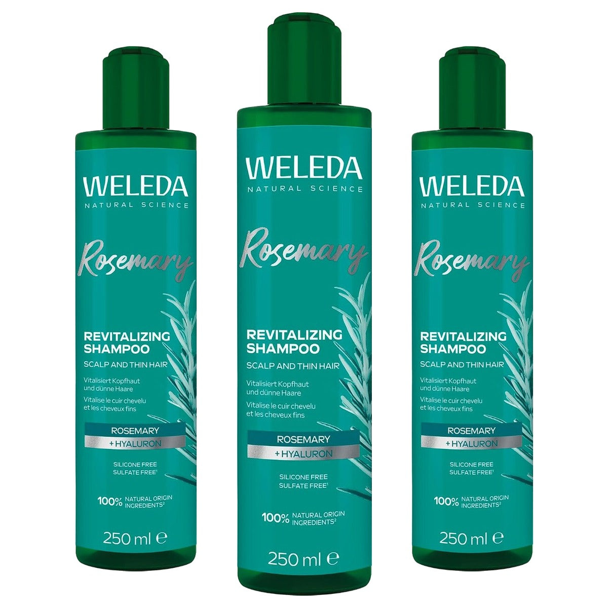 Weleda Bio Rozemarijn Revitalising Shampoo 250 ml - 3-pack
