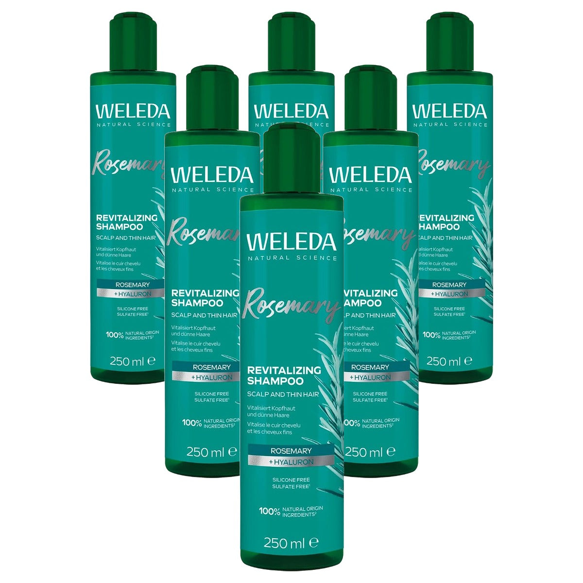 Weleda Bio Rozemarijn Revitalising Shampoo 250 ml - 6-pack