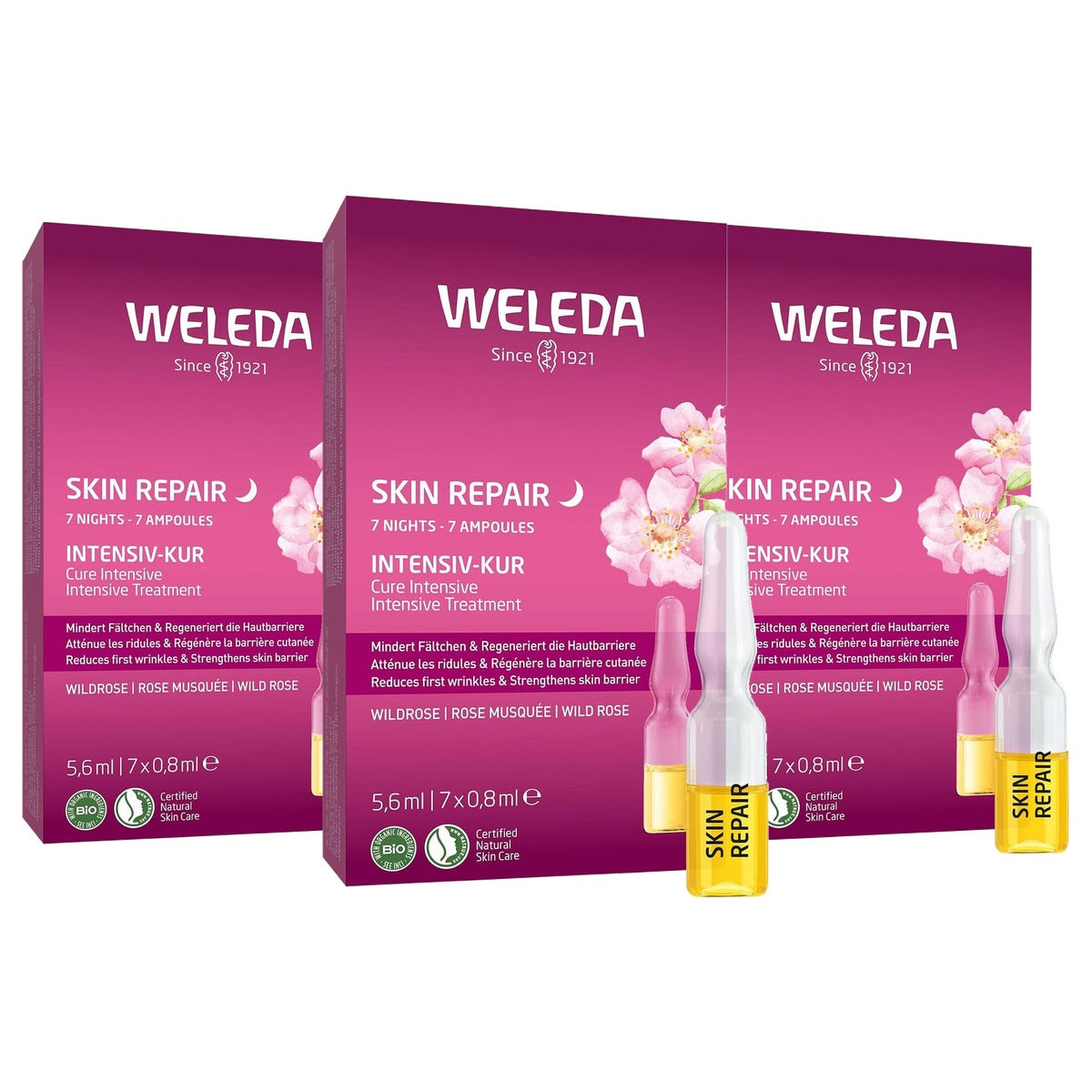 Weleda Skin Repair Intensieve Kuur 7 x 0,8 ml Vanaf 25 Jaar - 3-pack