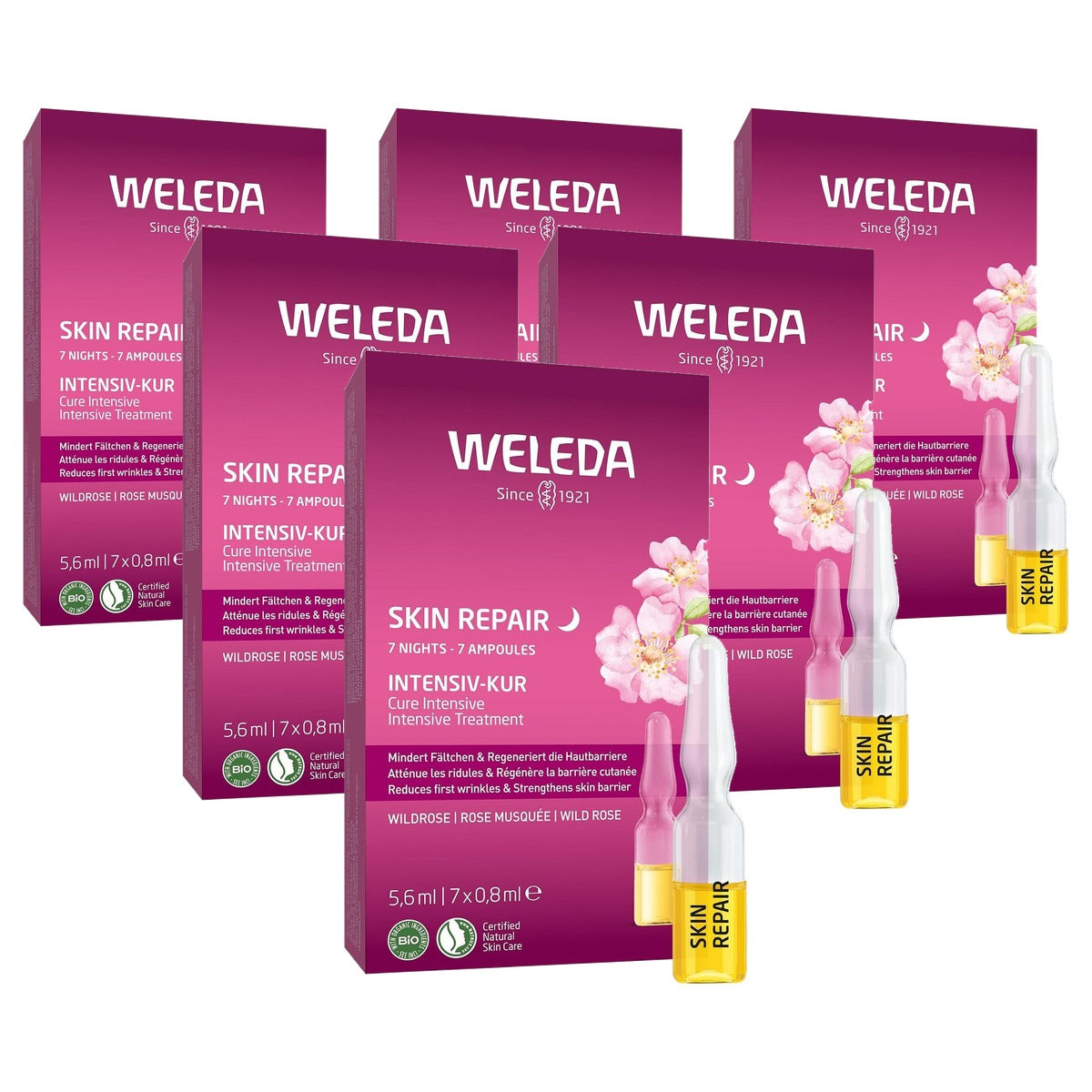 Weleda Skin Repair Intensieve Kuur 7 x 0,8 ml Vanaf 25 Jaar - 6-pack