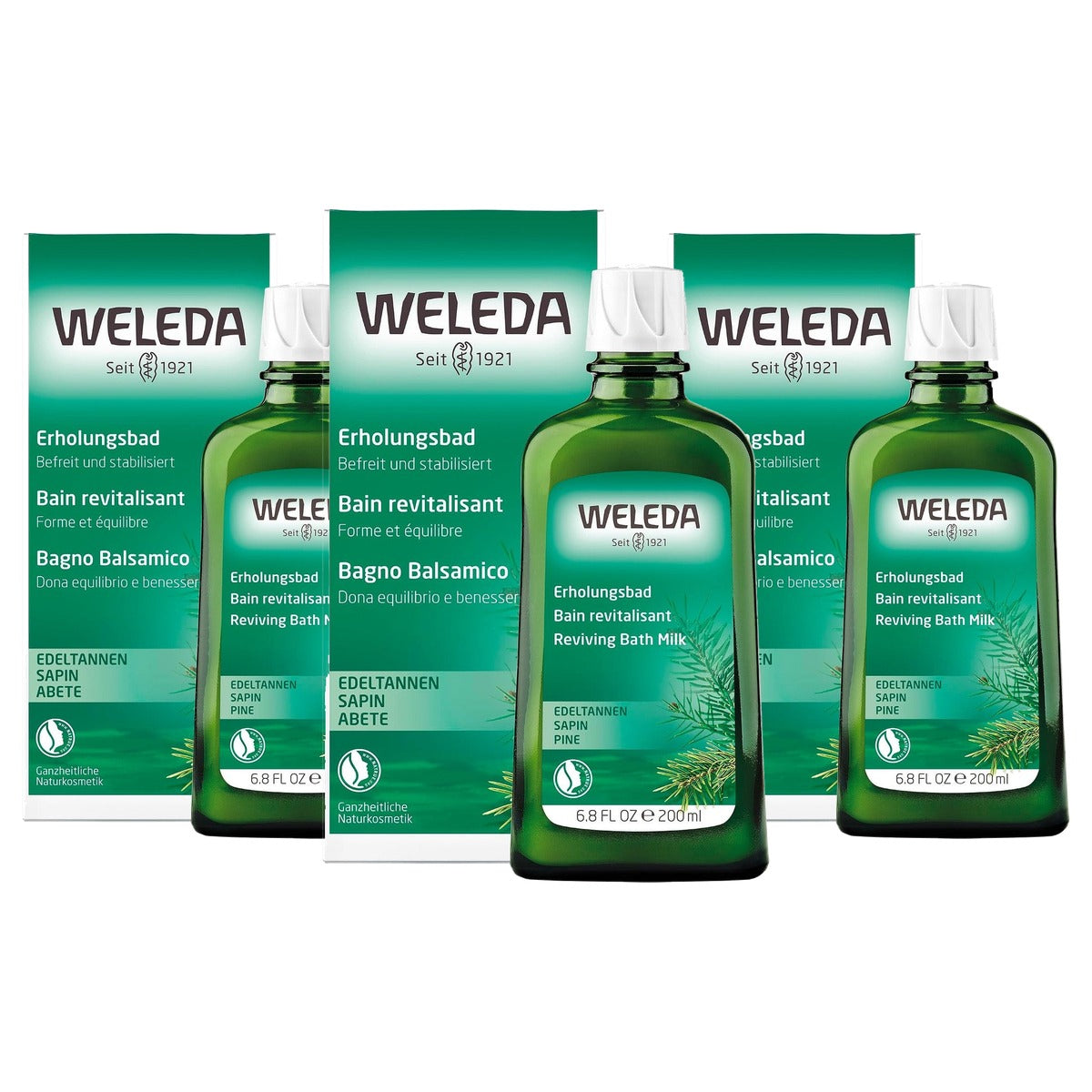 Weleda Bio Sparrenbad Ontspanning en Kracht 200 ml - 3-pack