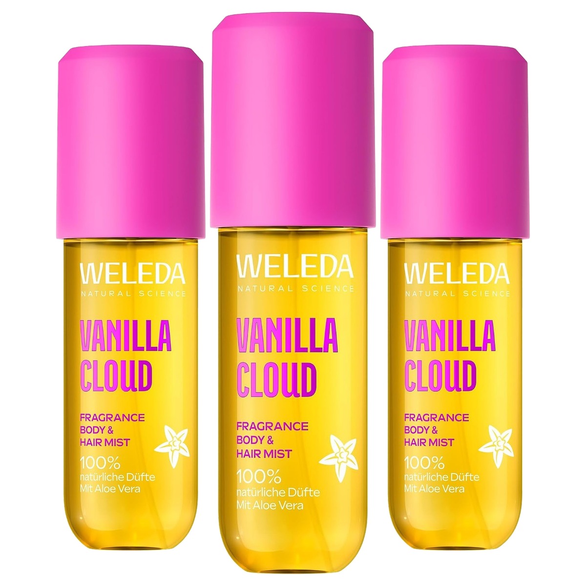 Weleda Fragrance Body & Hair Mist Vanilla Cloud 95 ml - 3-pack