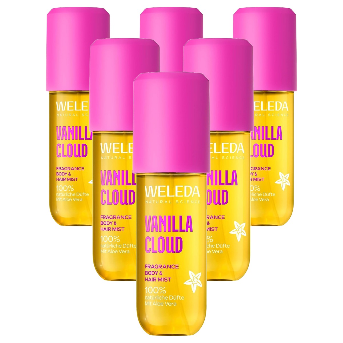 Weleda Fragrance Body & Hair Mist Vanilla Cloud 95 ml - 6-pack