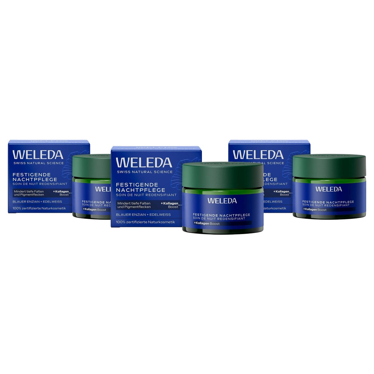 Weleda Verstevigende Nachtverzorging Blauwe Gentiaan & Edelweiss 40 ml - 3-pack