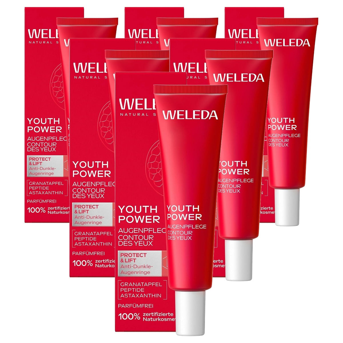 Weleda Youth Power Oogverzorging Protect & Lift Granaatappel & Astaxanthine - 6-pack