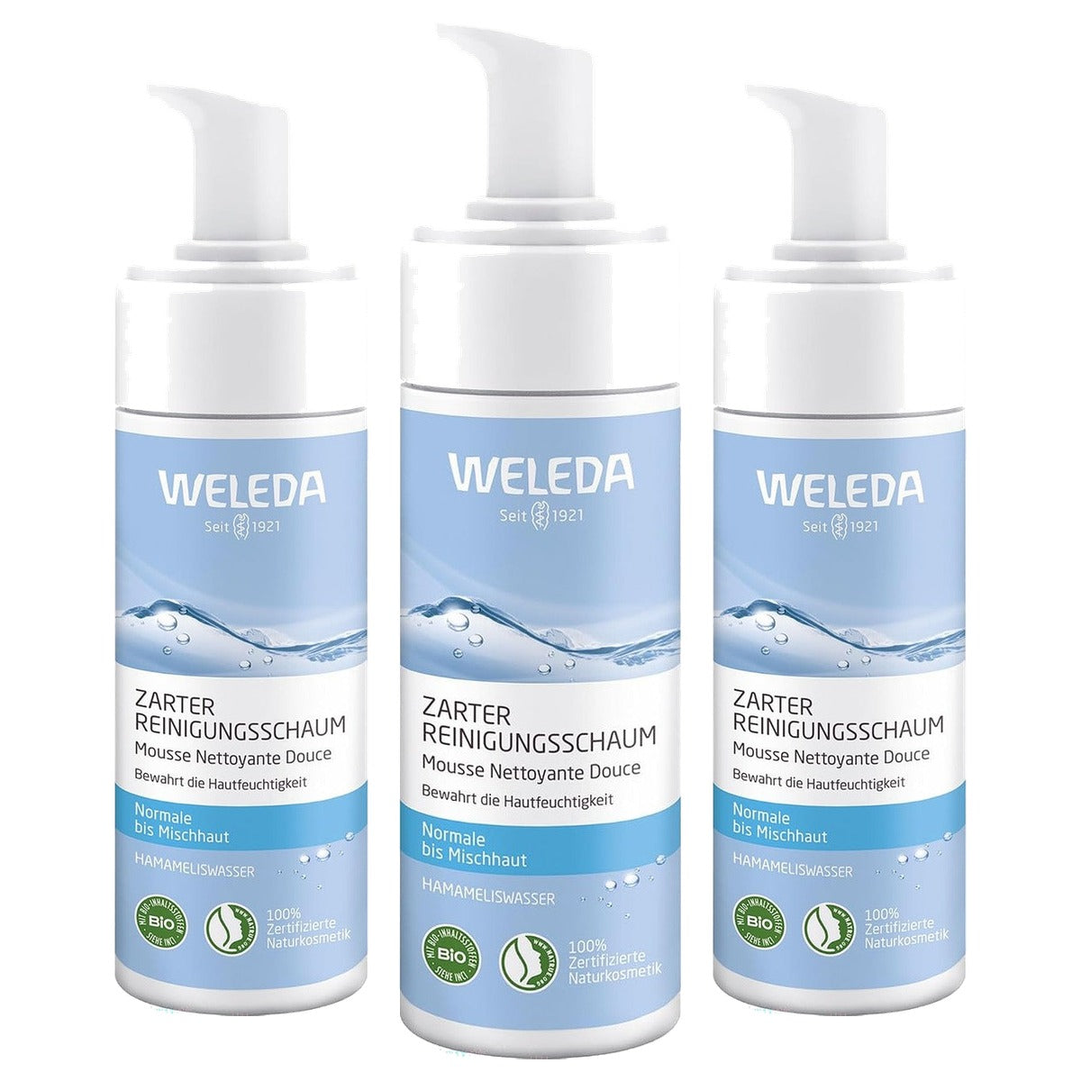 Weleda Zacht Reinigingsschuim 150 ml - 3-pack