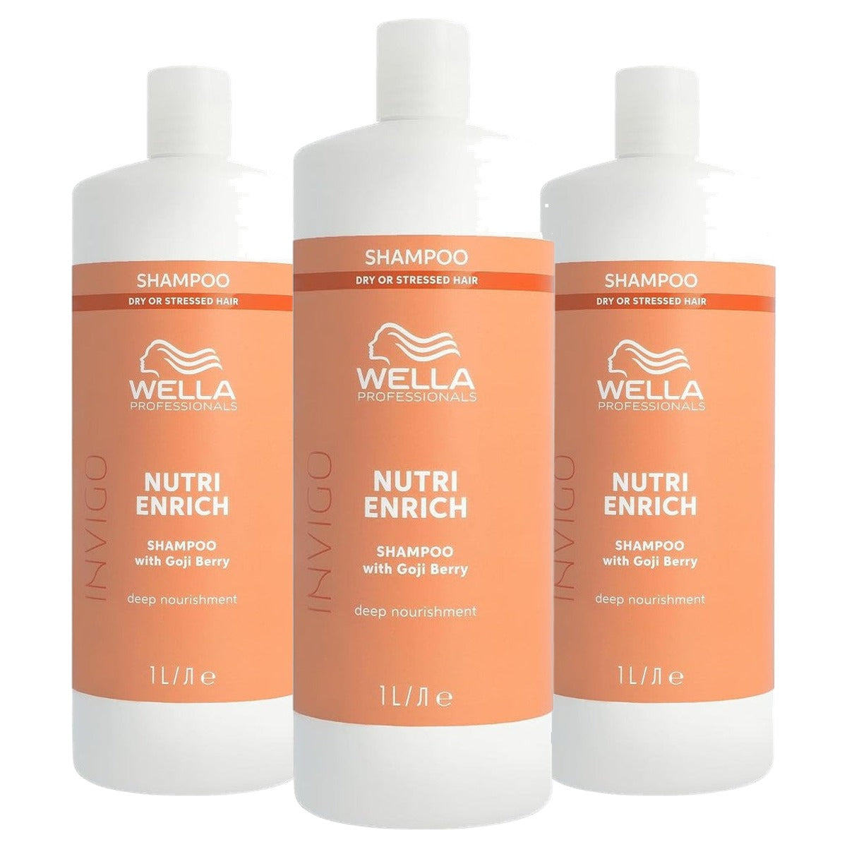 Wella Invigo Nutri Enrich Shampoo 3 x 1 l - Voordeelverpakking