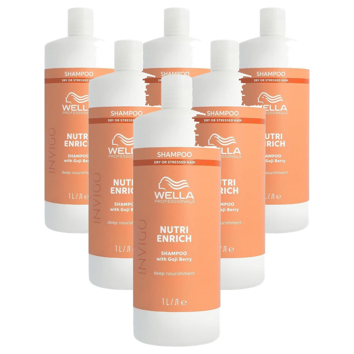 Wella Invigo Nutri Enrich Shampoo 6 x 1 l - Voordeelverpakking