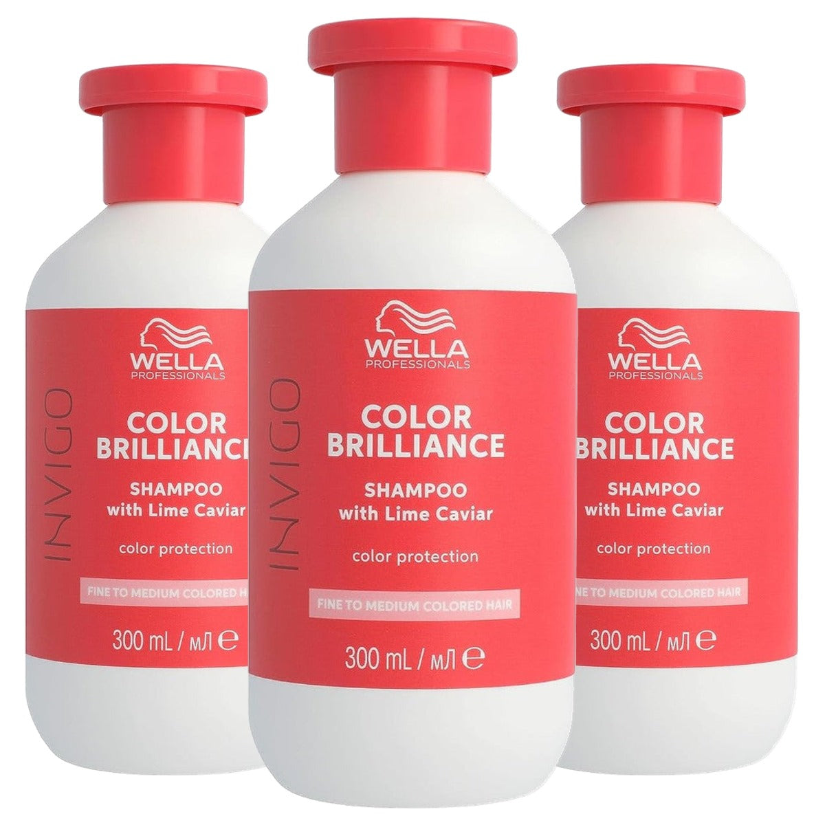 Wella Professionals Invigo Color Brilliance Shampoo Fine 3 x 300 ml - Voordeelverpakking