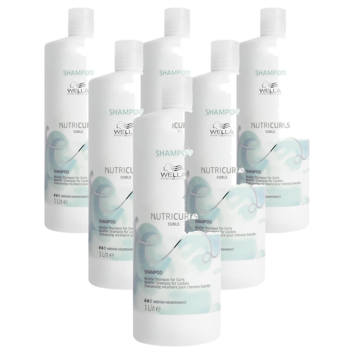 Wella Professionals NUTRICURLS Shampoo für Wellen - 6-pack