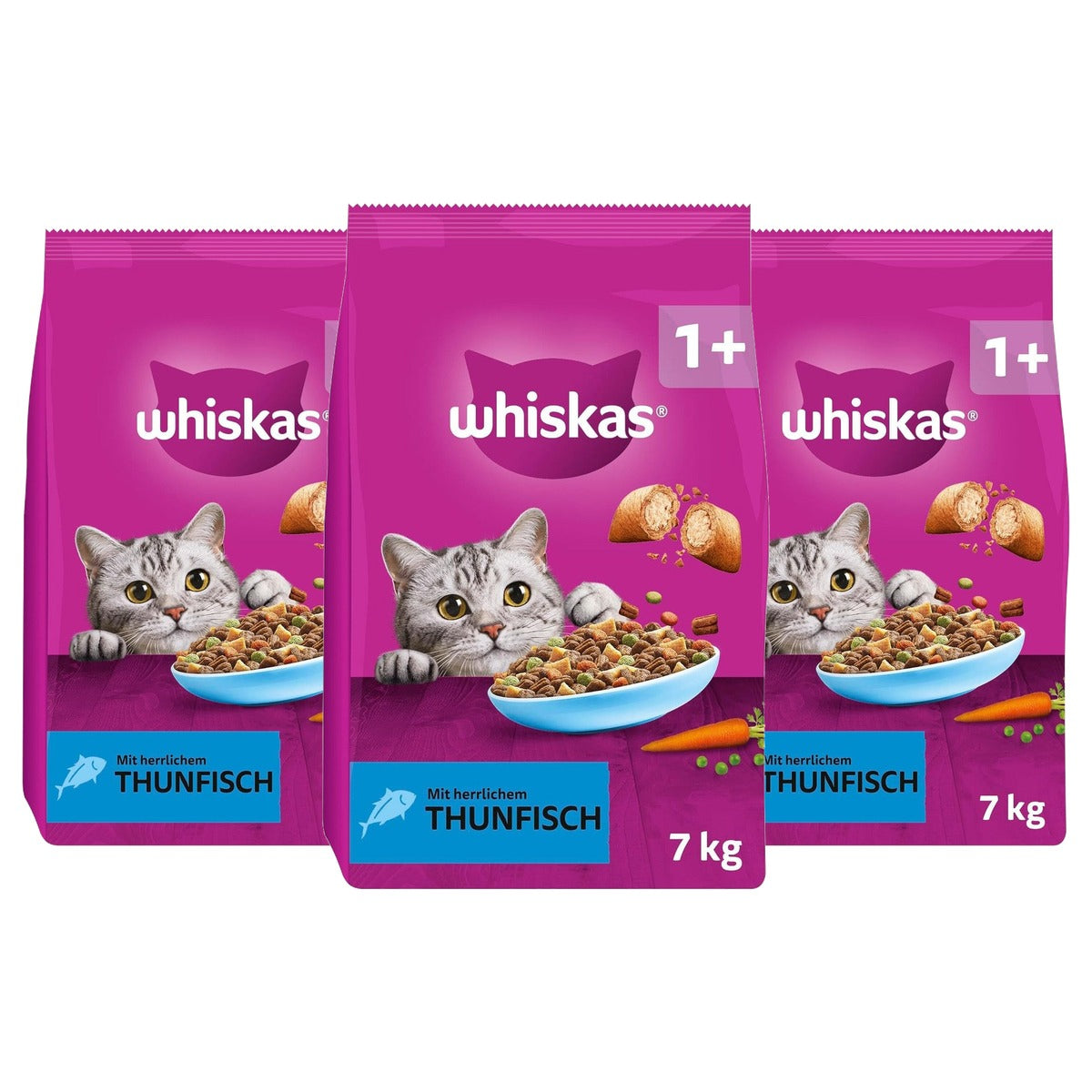 Whiskas droogvoer kat tonijn 7 kg - 3-pack