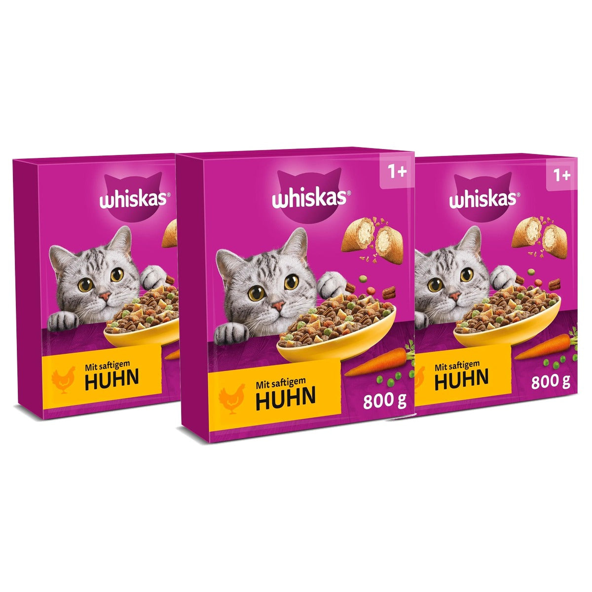 Whiskas droogvoer kat volwassen katten kip 5 x 800 g - 3-pack