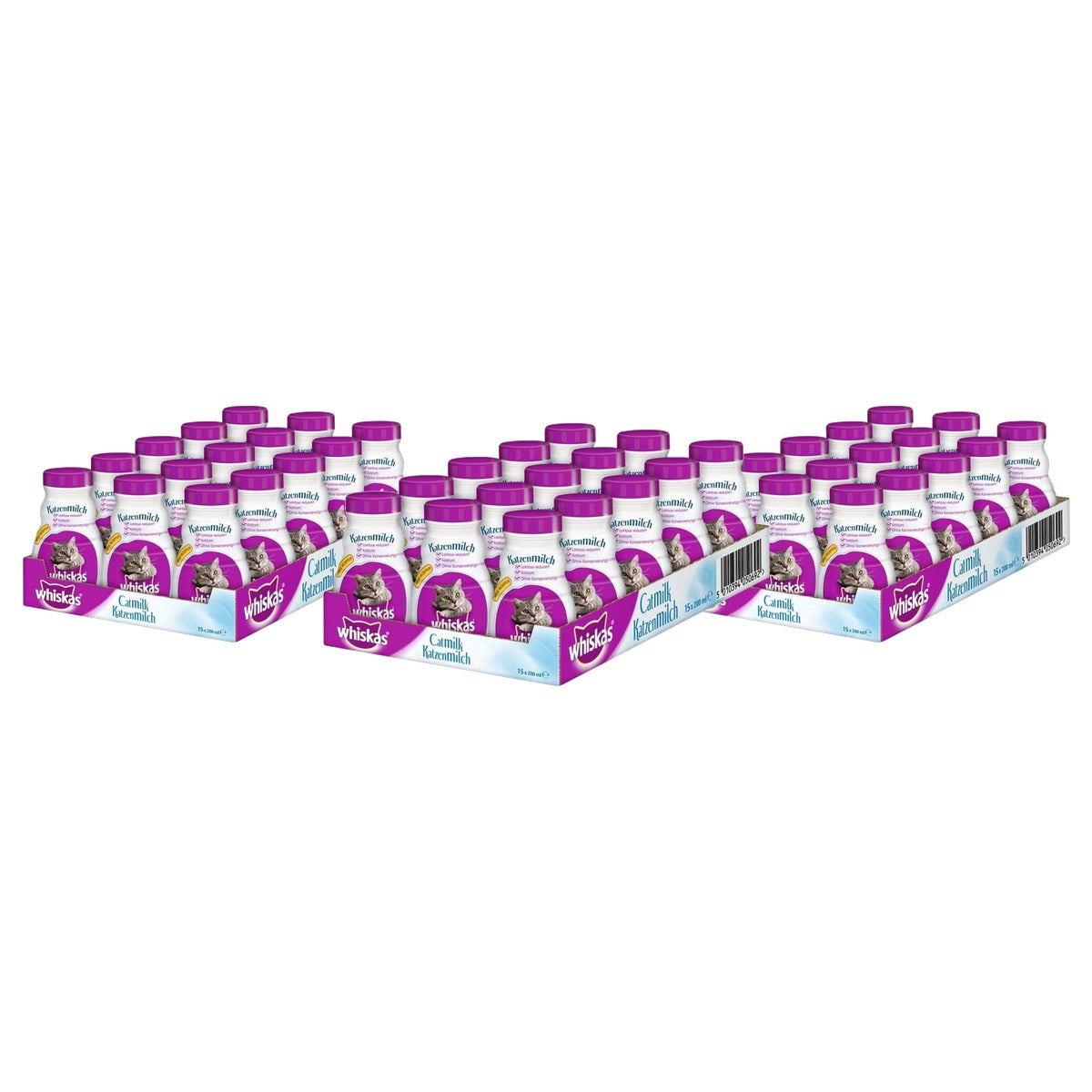 Whiskas Katzenmilch kattenmelk voor katten 15 x 200 ml - 3-pack