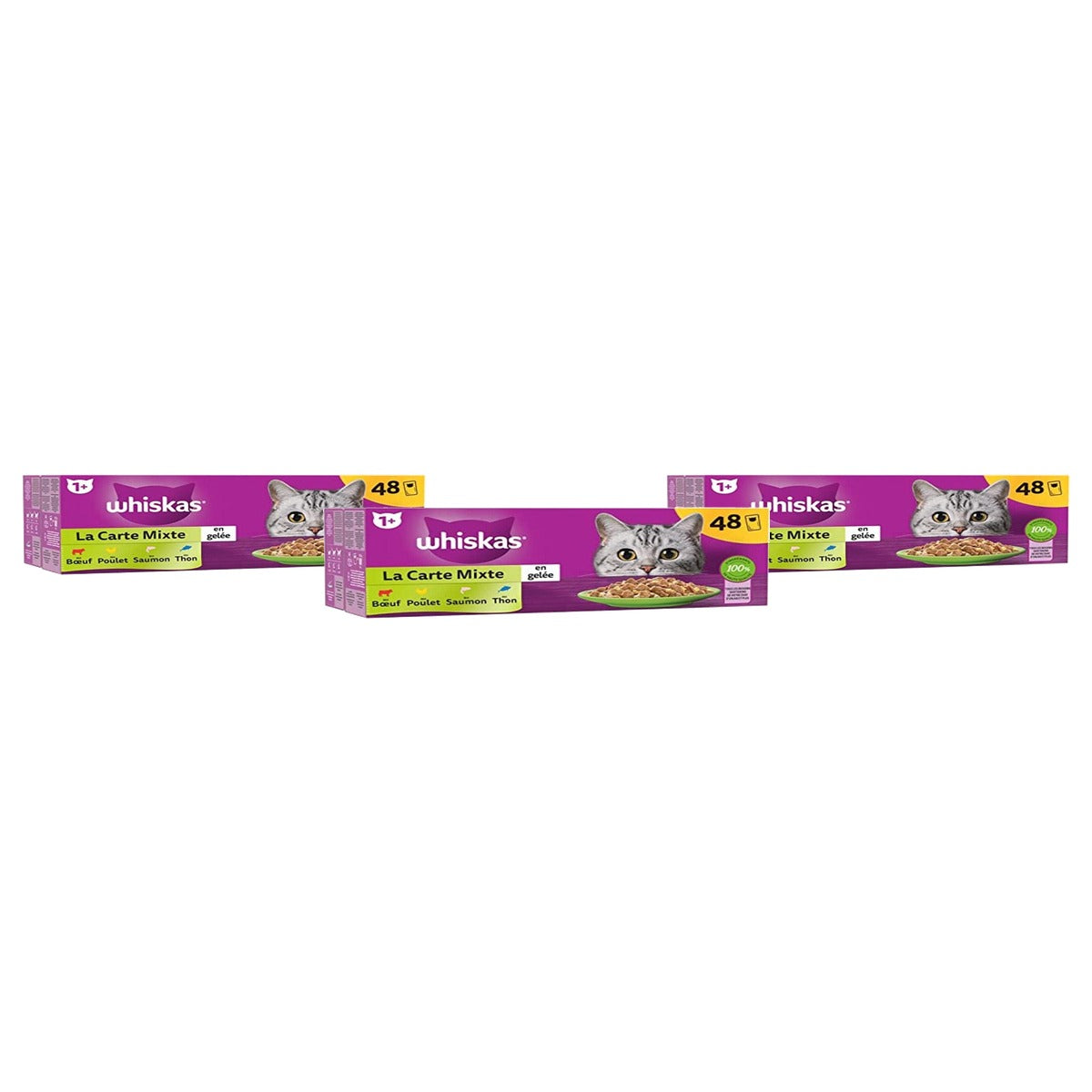 Whiskas Maaltijd natvoer kattenvoer gemengd 4 x 12 x 85 g - 3-pack
