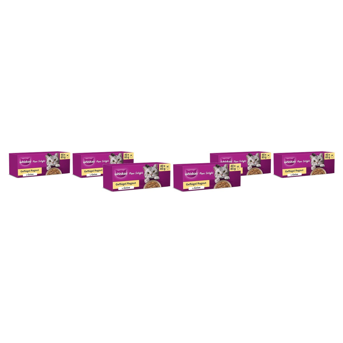 Whiskas Ragout natvoer kattenvoer gevogelte 2 x 40 x 85 g - 3-pack