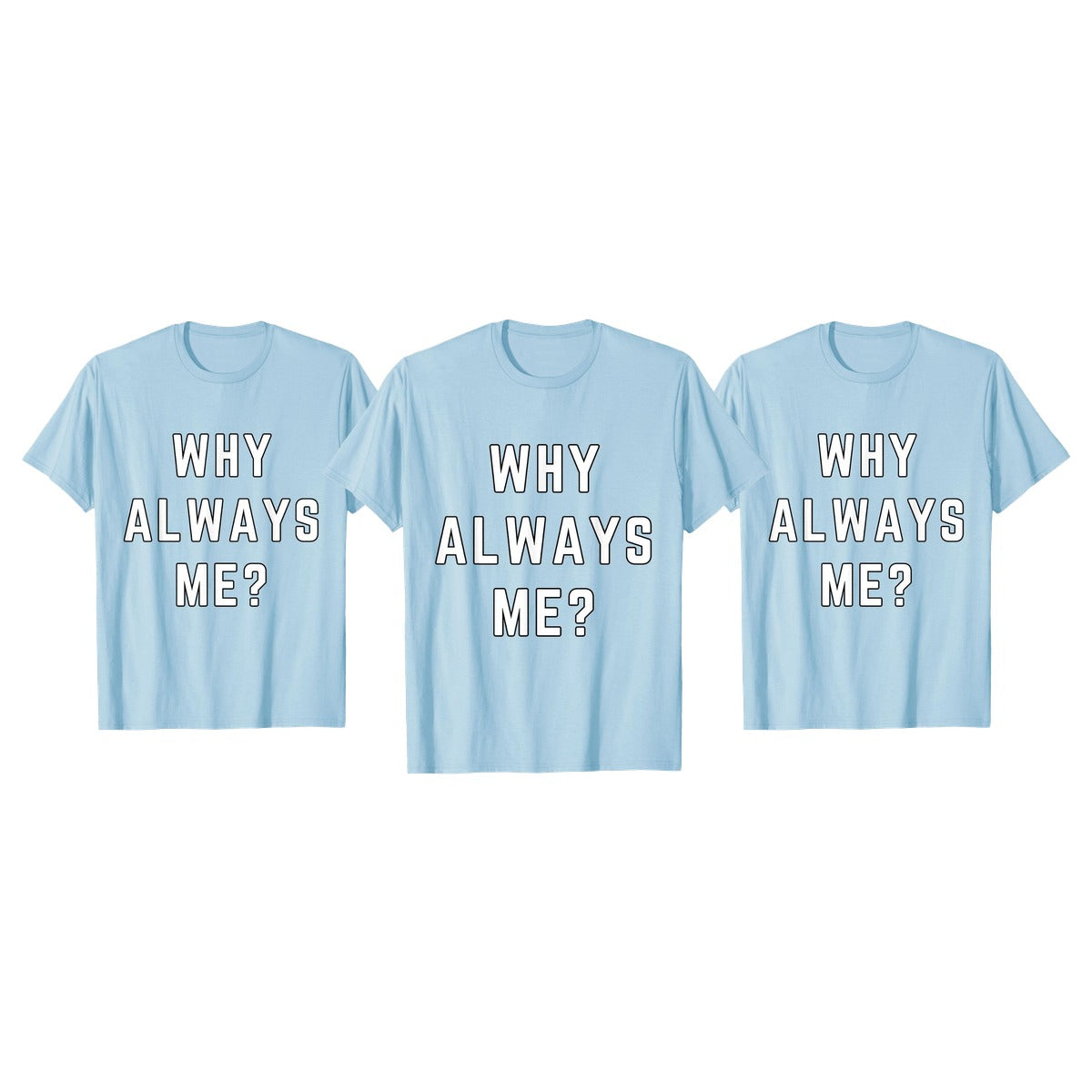 Why Always Me? Epic Football Celebration T-shirt blauw - 3-pack